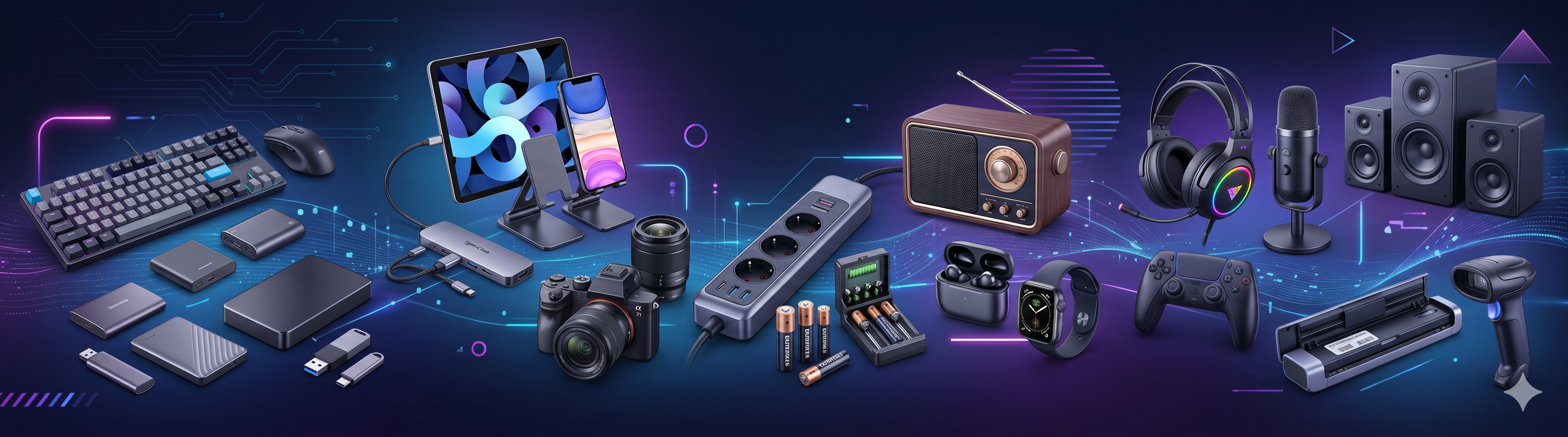 Electronics and accessories – gadgets, tech accessories, batteries and smart devices for everyday use