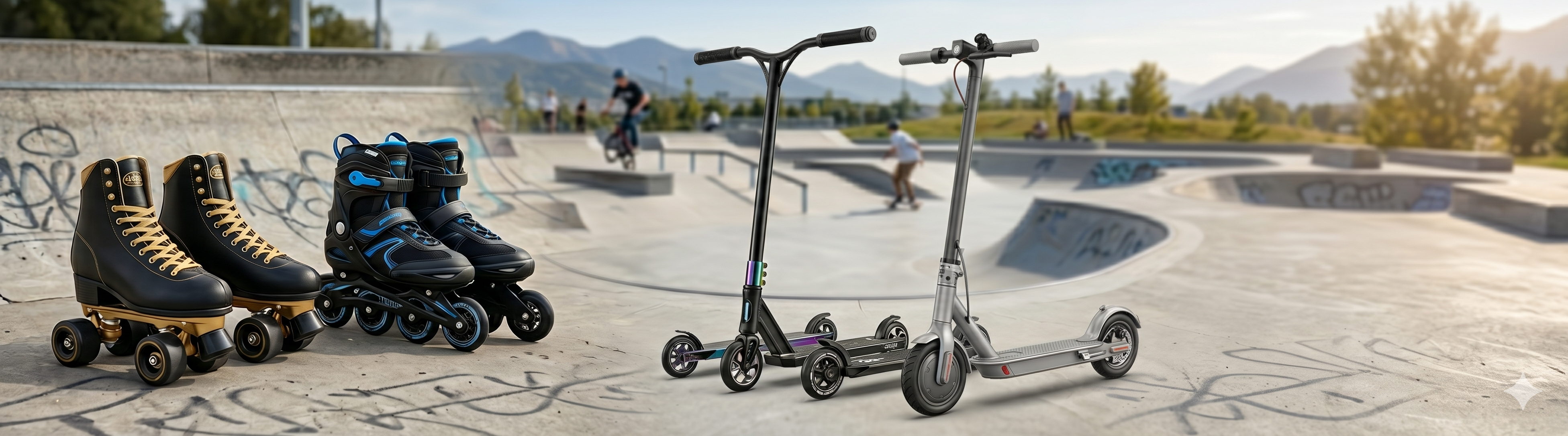 Skates and scooters – roller skates, inline skates, kick scooters and electric scooters for all ages