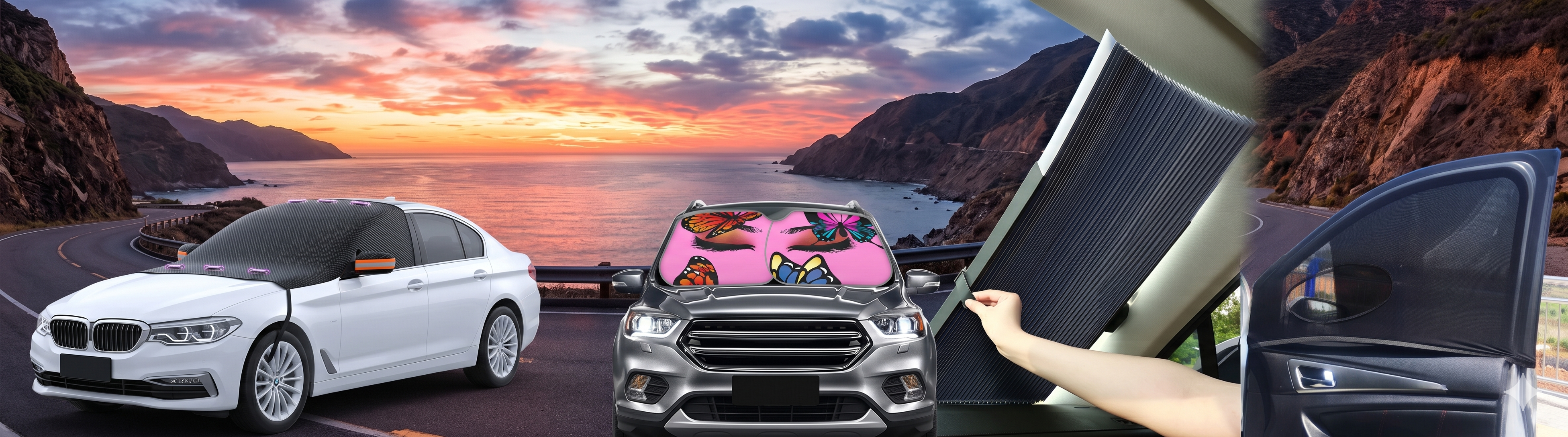 Car sunshades – windshield and window sun shades to block heat and UV rays
