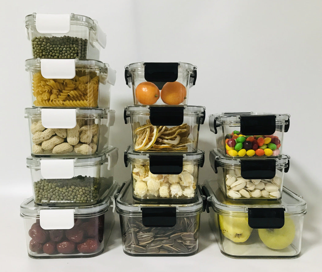 Refrigerator Fresh-keeping Box With Lid Transparent Storage Box For Fruits And Vegetables Sealed