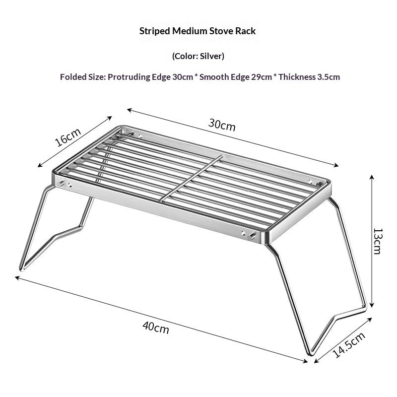 Foldable Portable Stainless Steel Outdoor Grill Head Stand