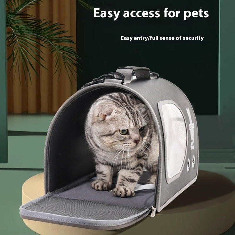 Sac à bandoulière portable grande capacité pour grand chat avec support