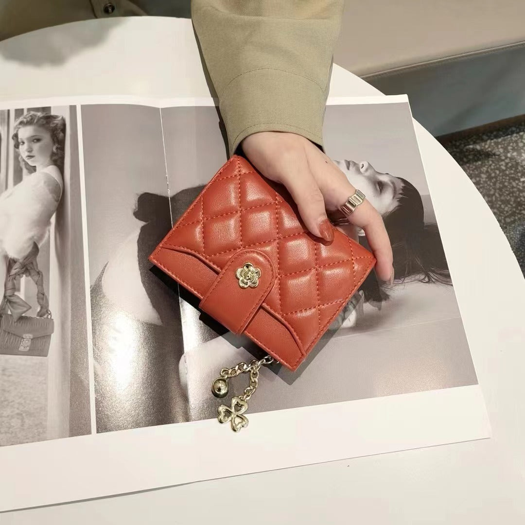 Portefeuille court à deux volets pour femme tendance