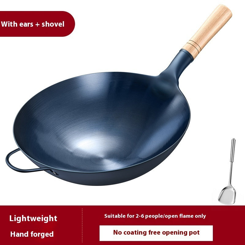Household Thickened Traditional Old-fashioned Non-coated Non-stick Pan Gas Stove Suitable