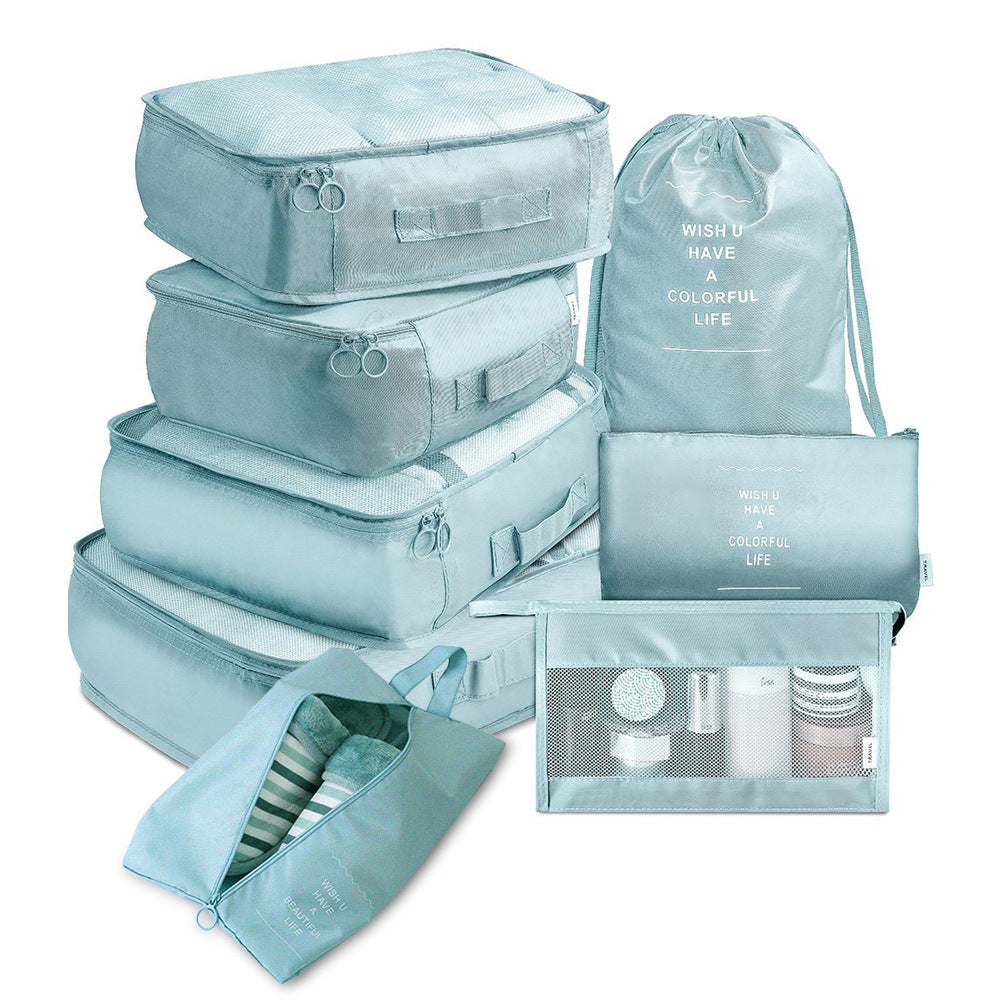 Storage Bag Travel Suitcase Clothing Arrangement Eight-piece Set Storage Bag Separation