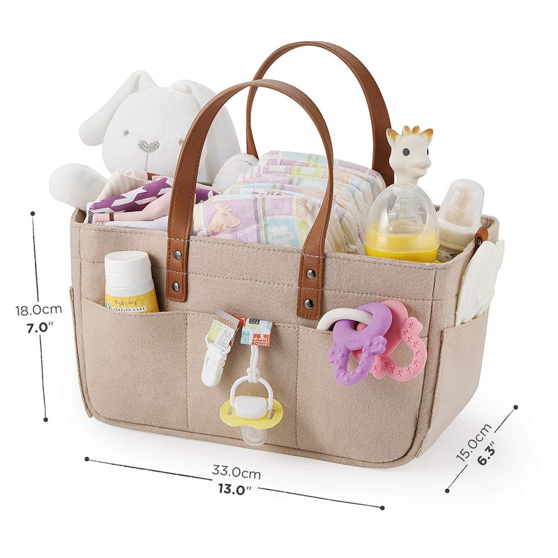 Sac de rangement portable multifonctionnel pour couches, à suspendre au lit de bébé