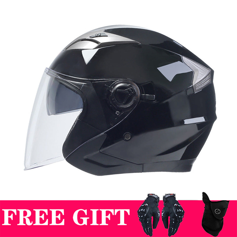 Motorcycle Helmet Double Lens Retro Riding Helmet