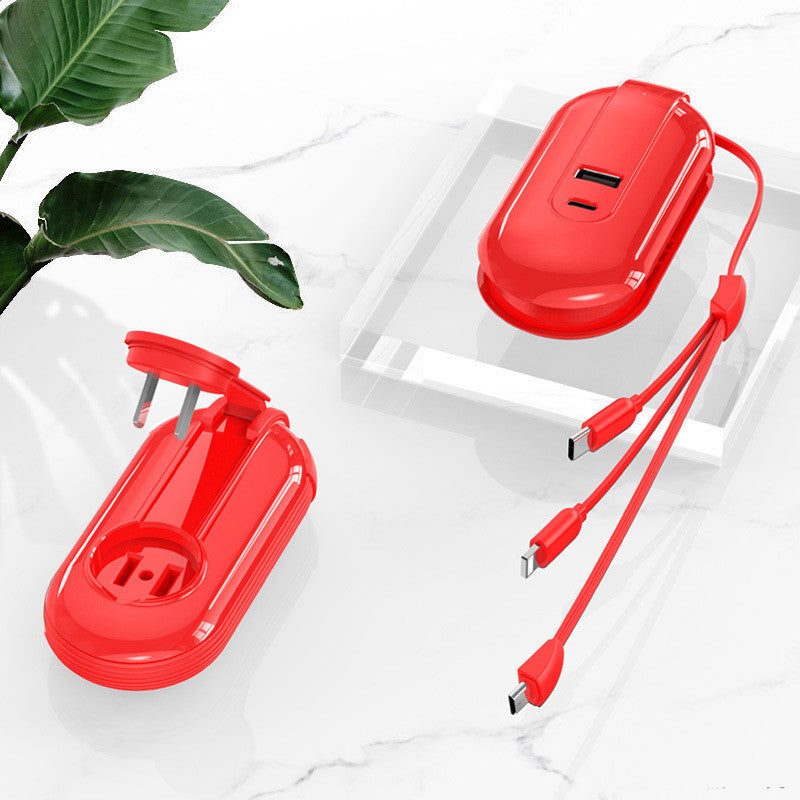 Câble de chargeur de téléphone portable multifonctionnel trois en un