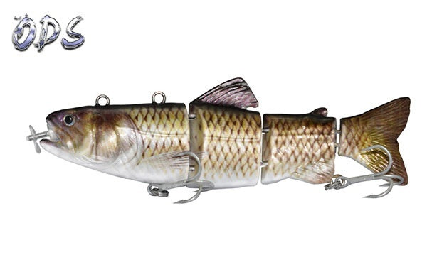 Leurre électronique de pêche automatique à hélice en fer articulé à 4 sections