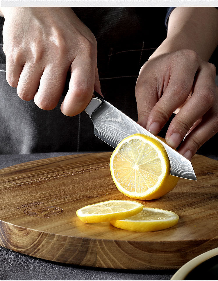 Three Slicing Fruit Knives Damascus Steel Peel