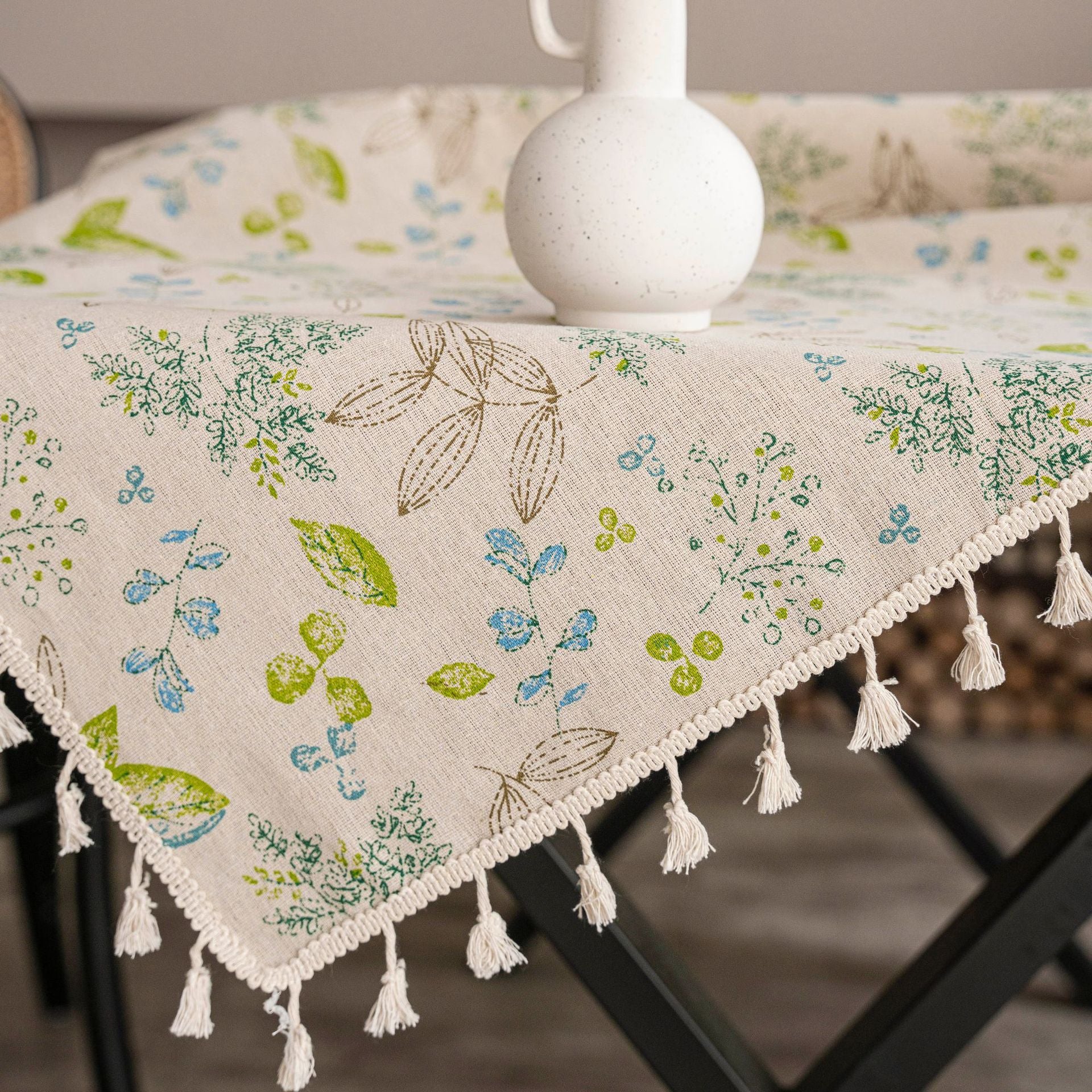 Tassel Tablecloth Small Fresh Cotton And Linen Fabric