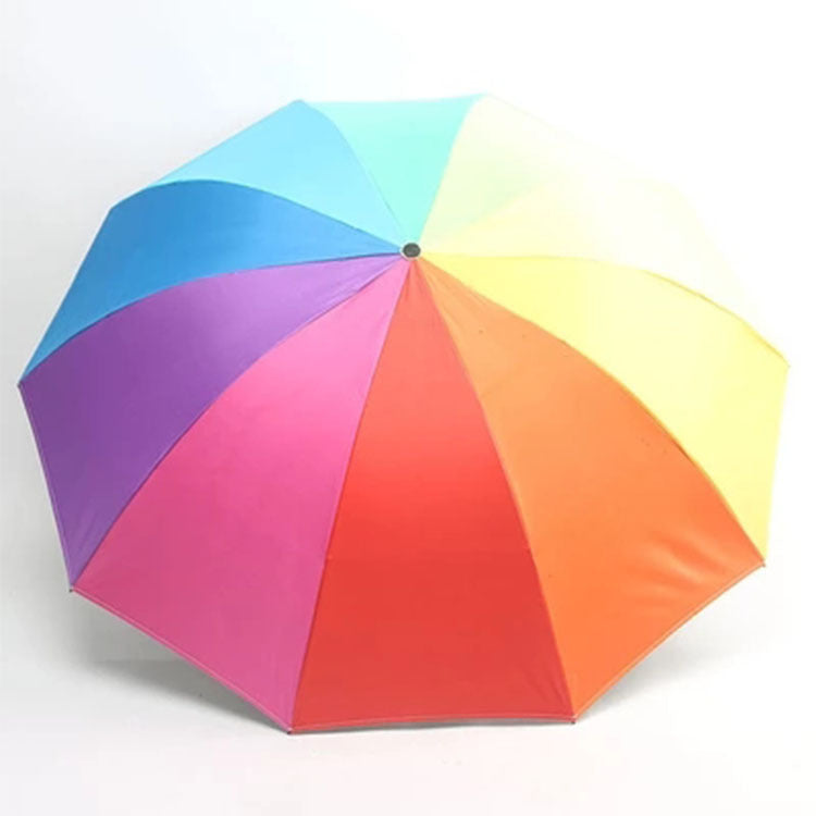 Big Size Rainbow Umbrella For Women Cute Windproof
