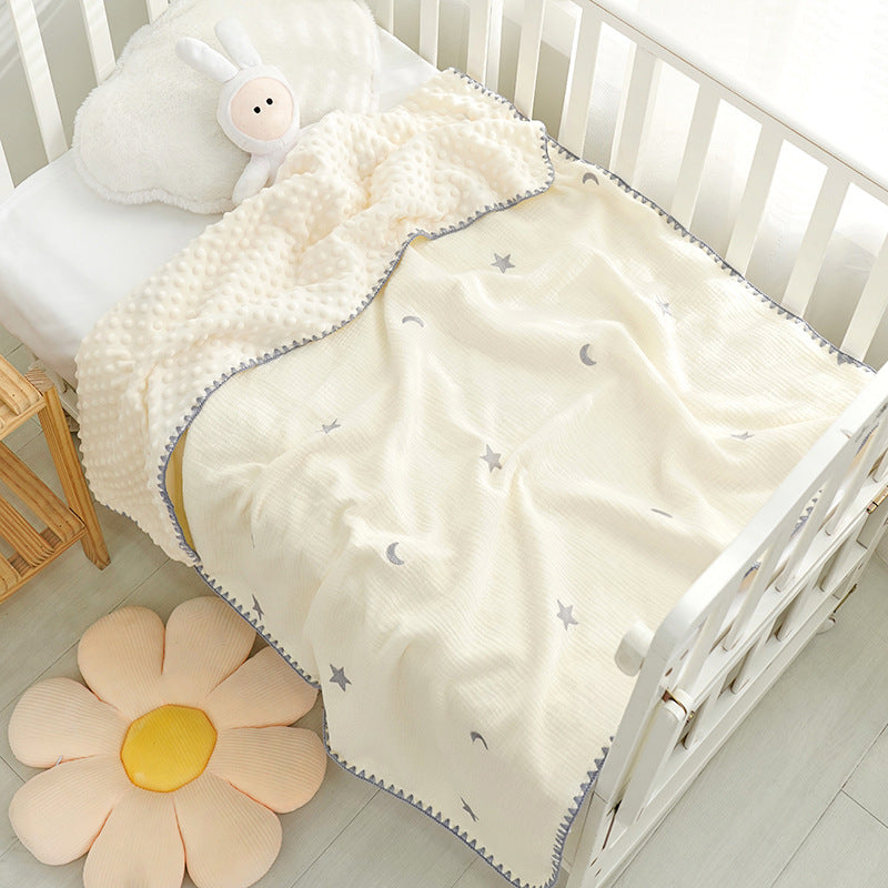 Doudou Couverture Bébé Couverture Crêpe Nouveau-né Couverture Apaisante