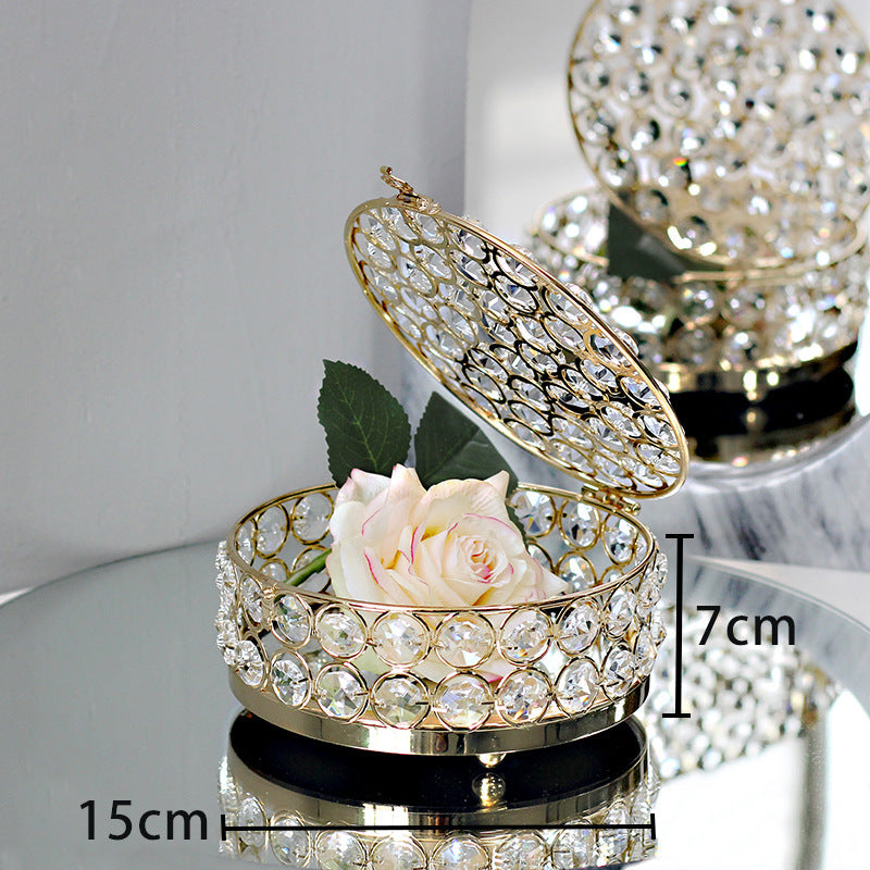 Boîte à bijoux de luxe légère en verre cristal de haute qualité, transparente et exquise
