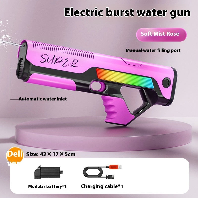 Pistolet à eau électrique à alimentation automatique pour enfants