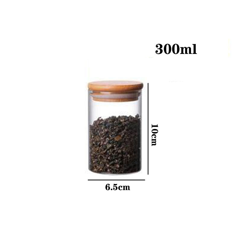 Boîtes à thé en verre à haute teneur en borosilicate, boîtes de rangement scellées, boîtes à thé transparentes, boîtes à céréales complètes, boîtes à bonbons
