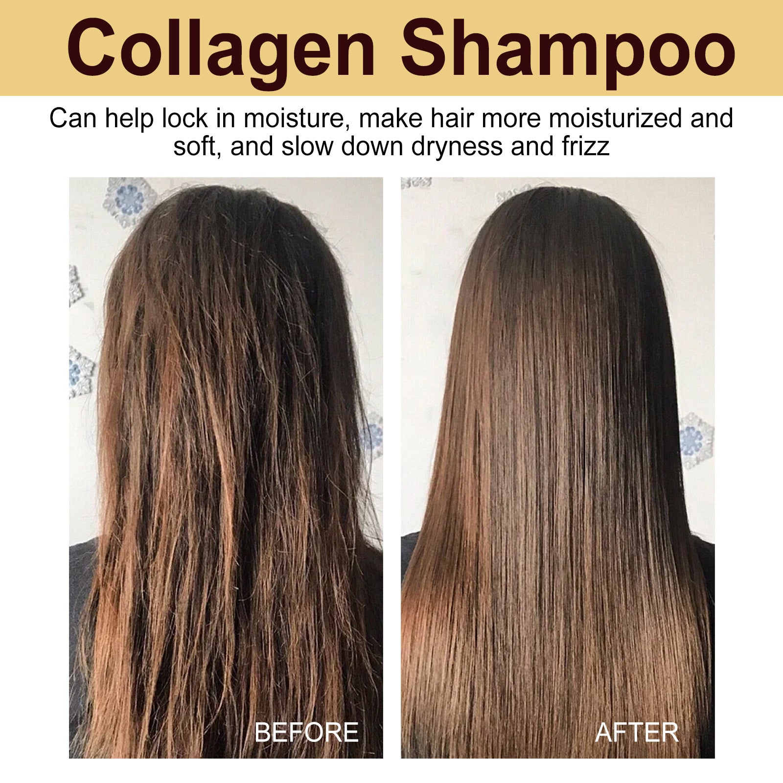 Shampooing au collagène Réparation Cheveux abîmés Réduction de la casse