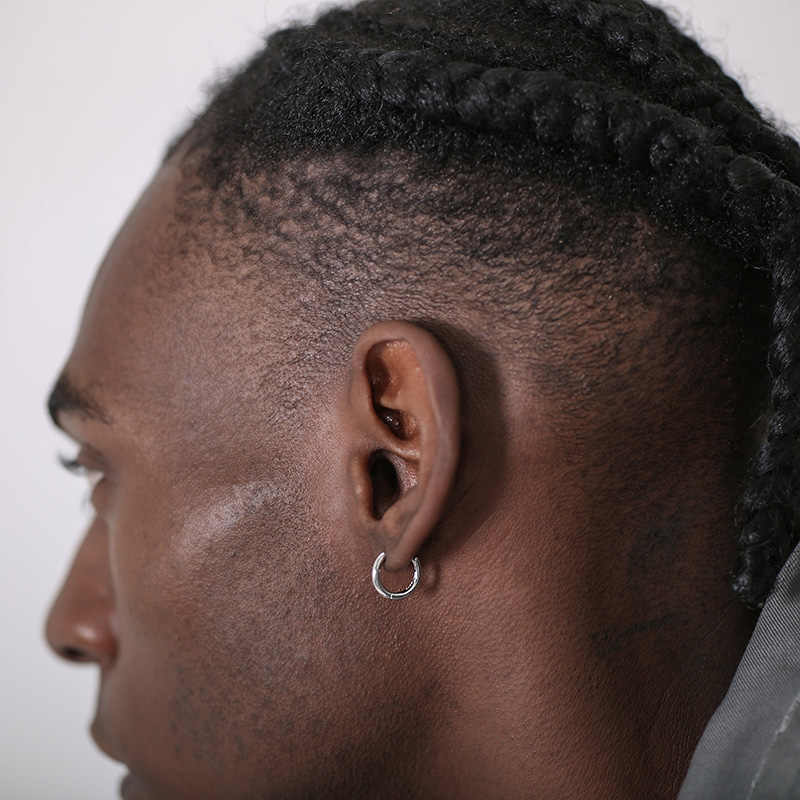 Sterling Silver Simple Earrings For Men And Women