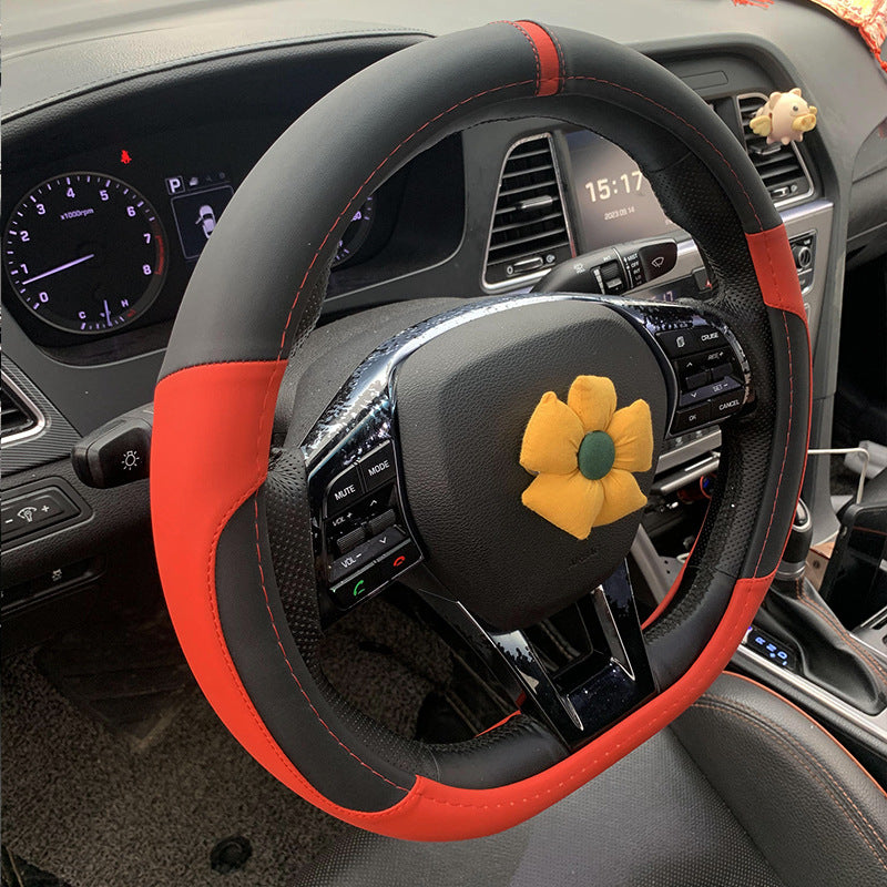 Four Seasons Universal Leather Steering Wheel Cover