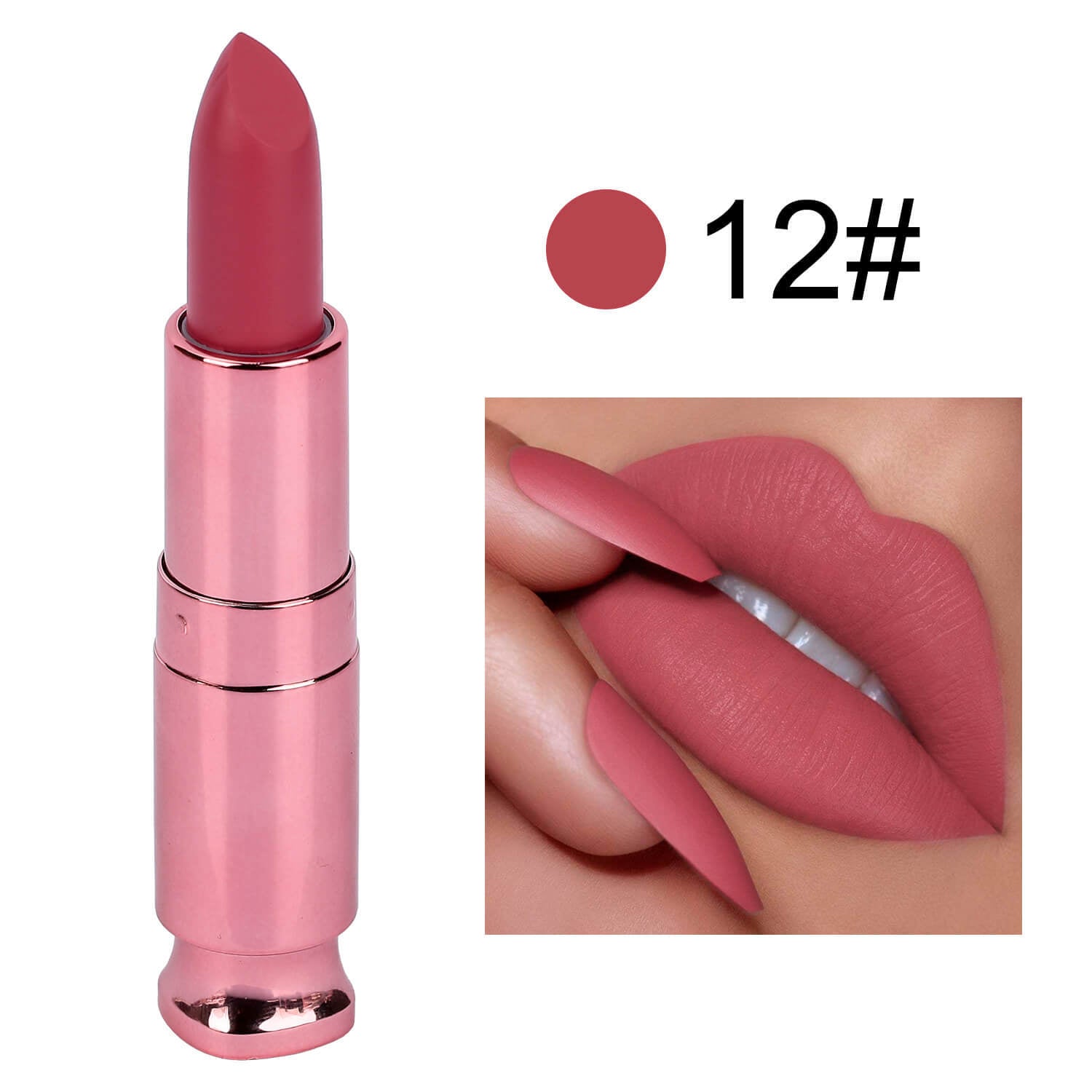 Rouge à lèvres baume longue tenue mat, facile à appliquer, sans transfert