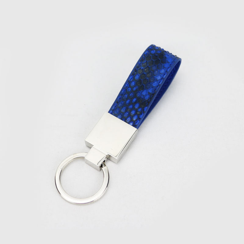 Porte-clés portable en cuir serpent pour voiture