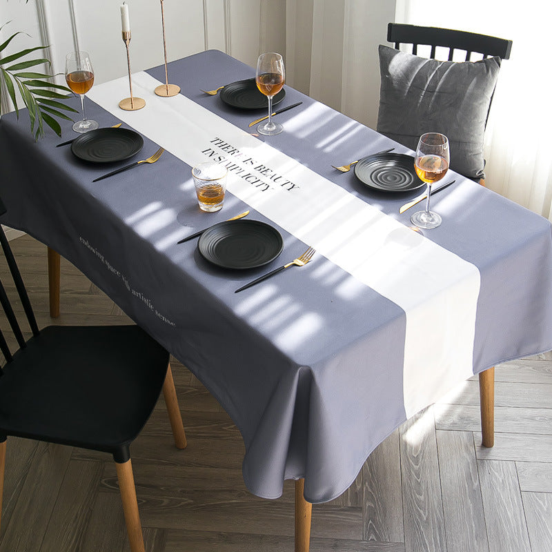 Nappe de table basse en coton et lin, style nordique moderne minimaliste