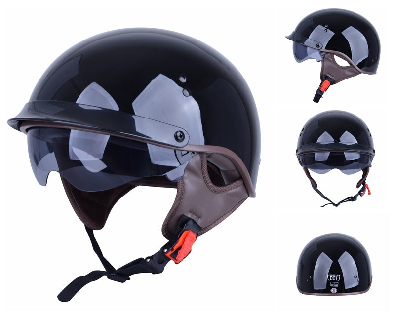 Retro Motorcycle Four-season Men's Harley Riding Helmet
