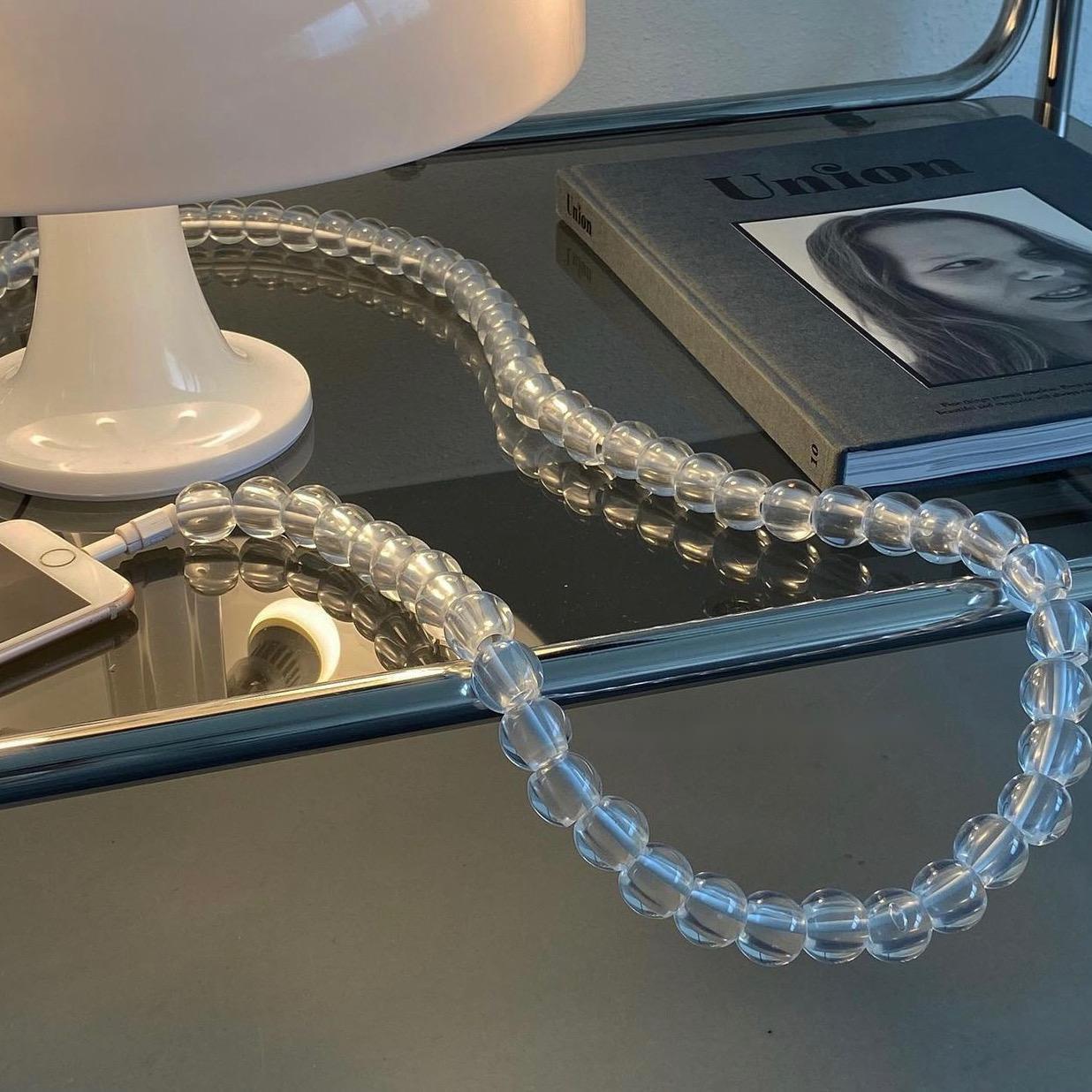 Câble de données de téléphone portable à perles transparentes