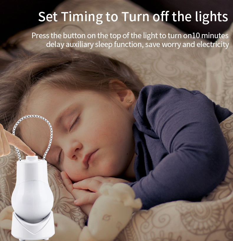 Portable Night Lamp Rechargeable Battery Intelligent Table Lamp Timing Switch Bedroom Bedside Warm Light Creative Eight-tone Box Lamp