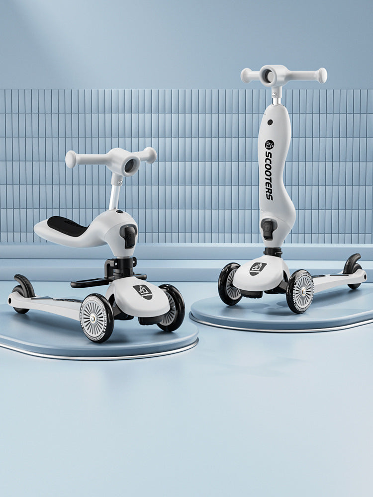 Trottinette bébé avec siège - Pousse ou glisse