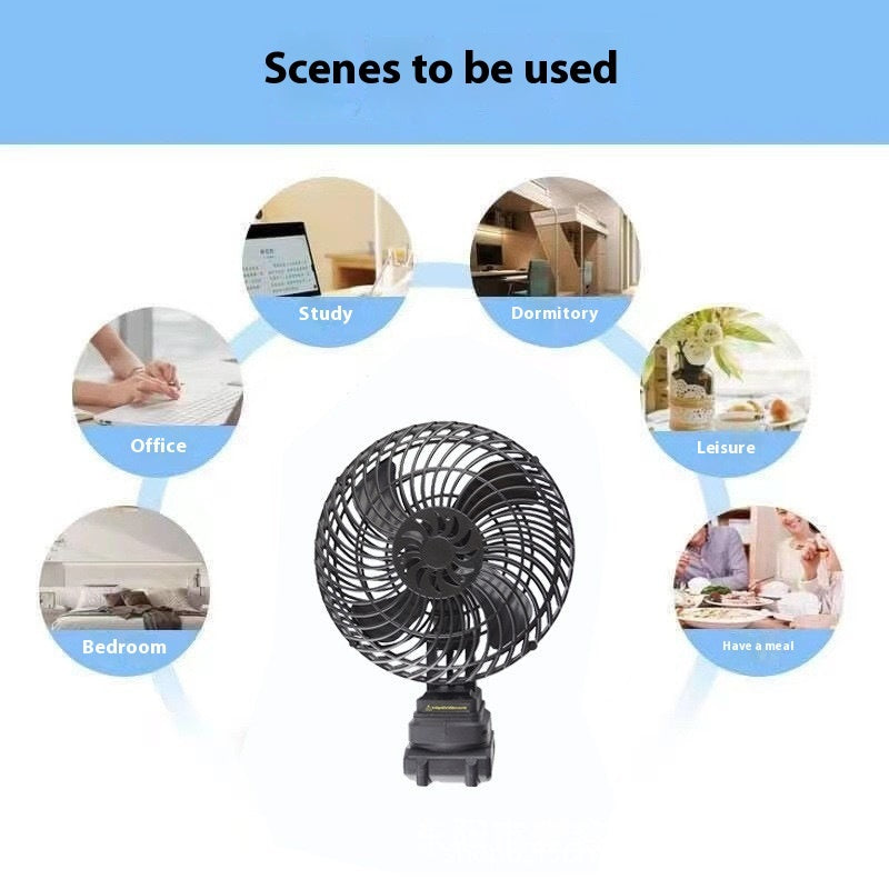 Lithium Battery Electric Fan Household Rechargeable Portable Small