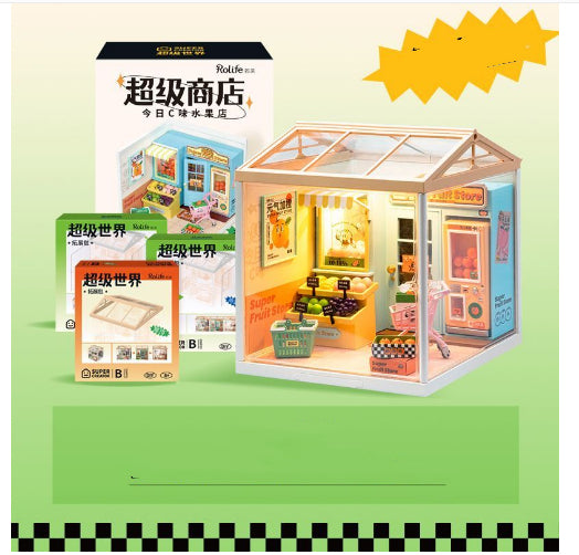Toy Assembled Model House Christmas Gift Building Blocks