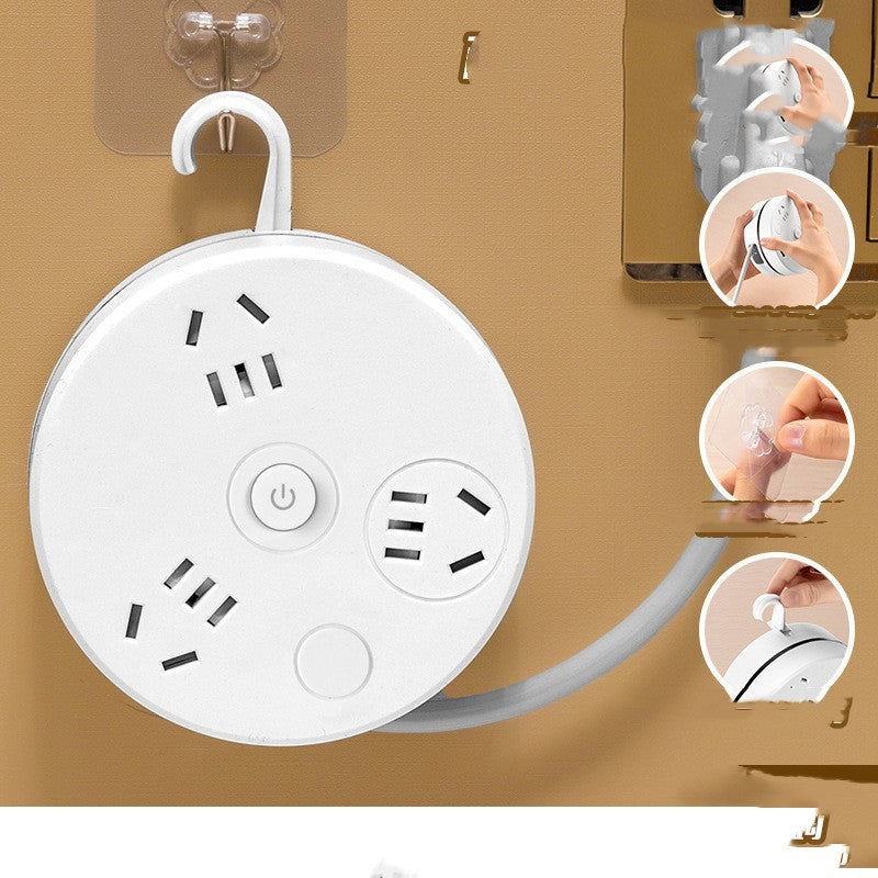 Multi Function Socket With Storage Row Plug Cord