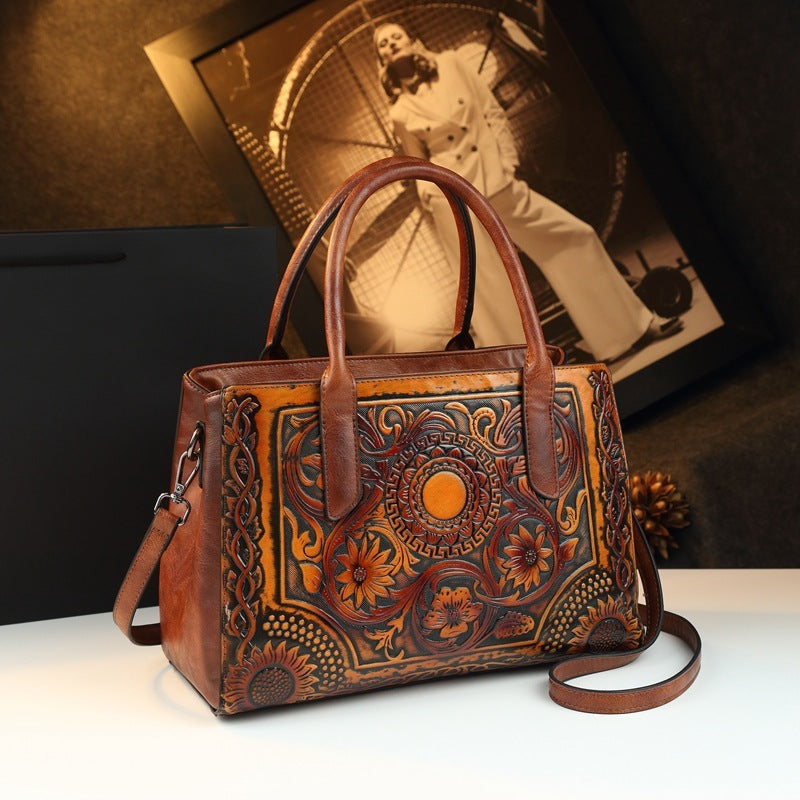 Sac à bandoulière simple et polyvalent de grande capacité pour femme
