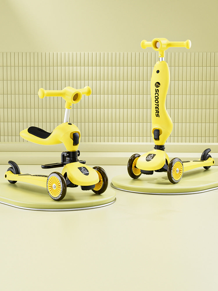 Trottinette bébé avec siège - Pousse ou glisse
