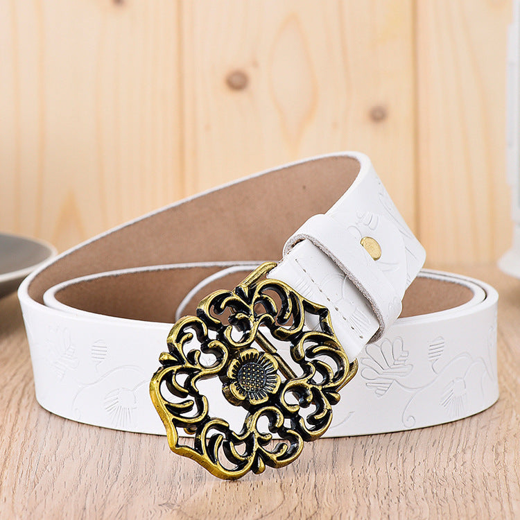 Women's Wide Simple Student Korean Style Fashion Casual Pants Belt