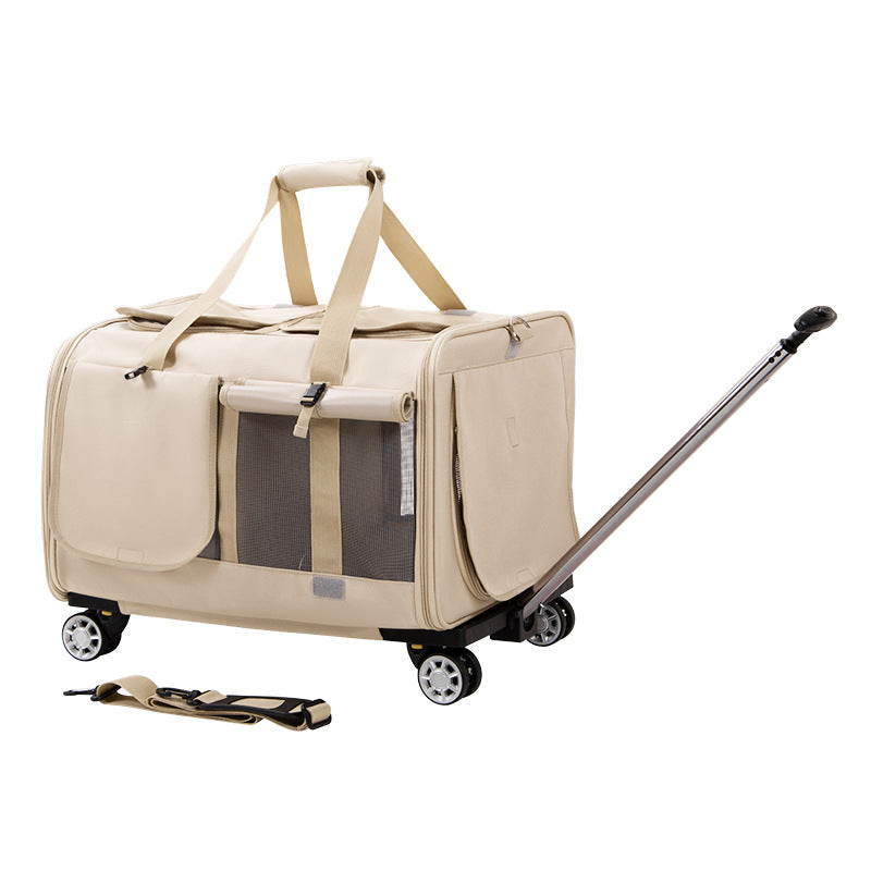 Grand sac de transport à roulettes pour chat