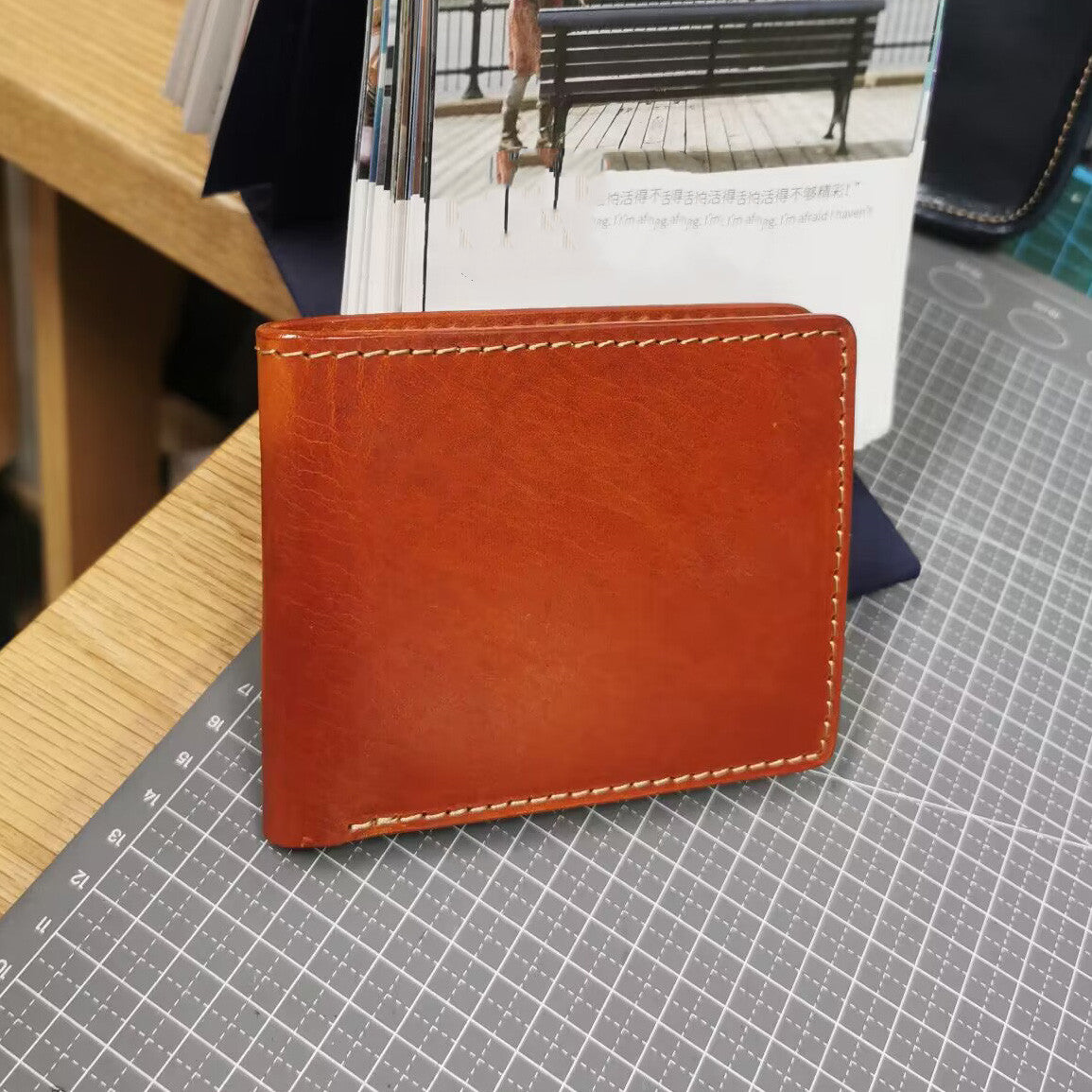 Portefeuille court en cuir tendance pour homme