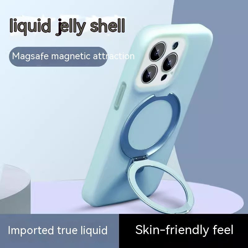 Coque en silicone avec support magnétique pour téléphone