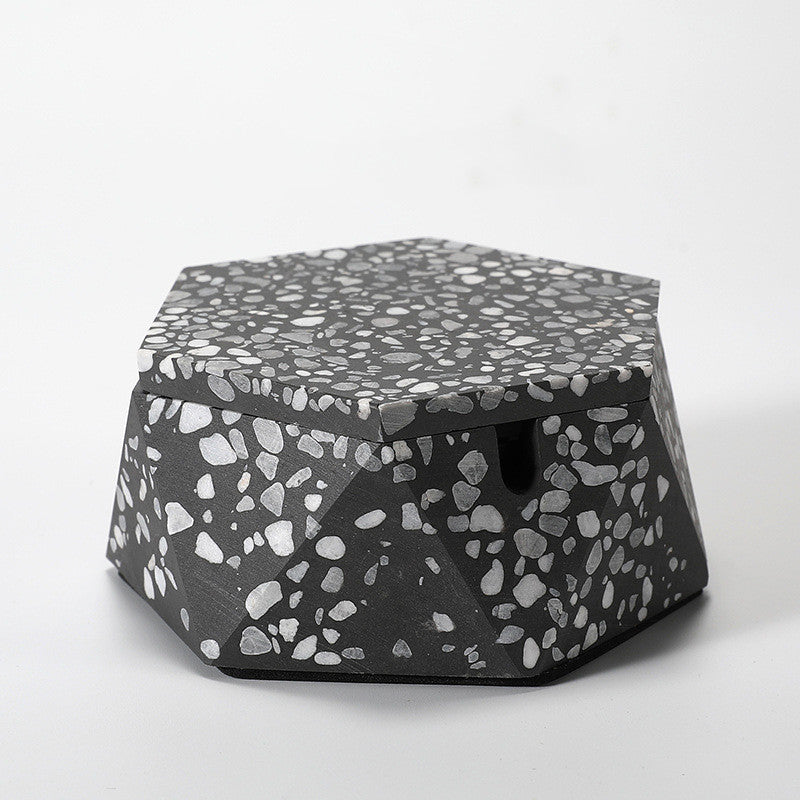 Simple Handmade Cement Terrazzo Ashtray