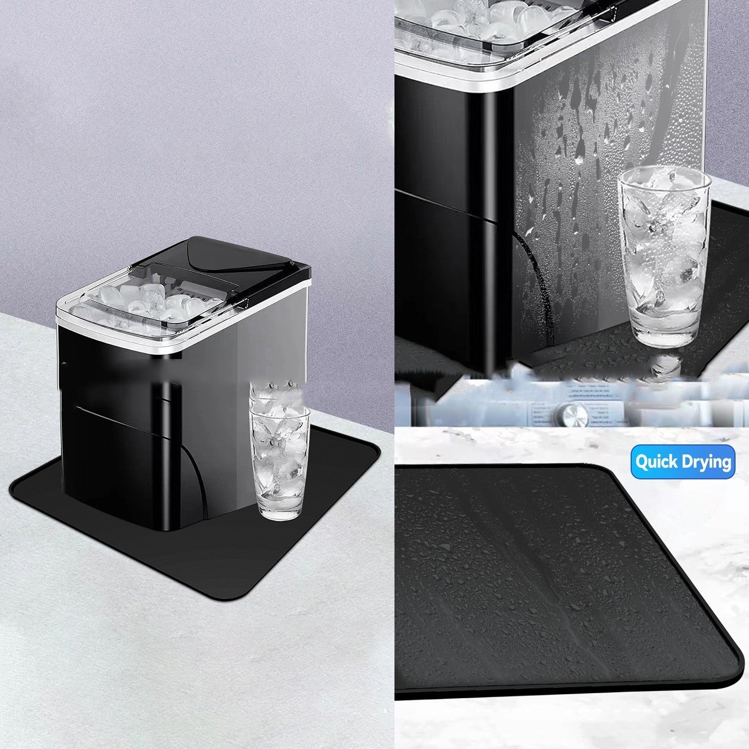 Small Ice Maker Bottom Silicone Absorbent Placemat