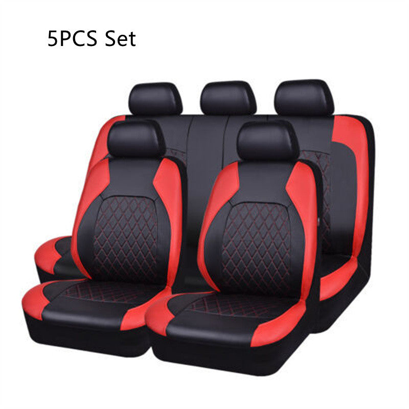 Artificial Leather Car Seat Cover Single Line Diamond Grid