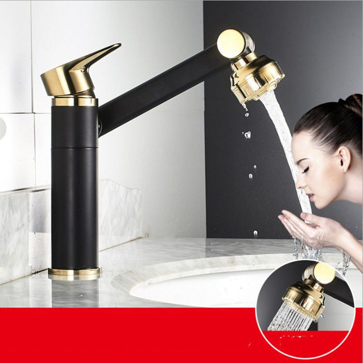 Creative High Black Gold Metal Faucet