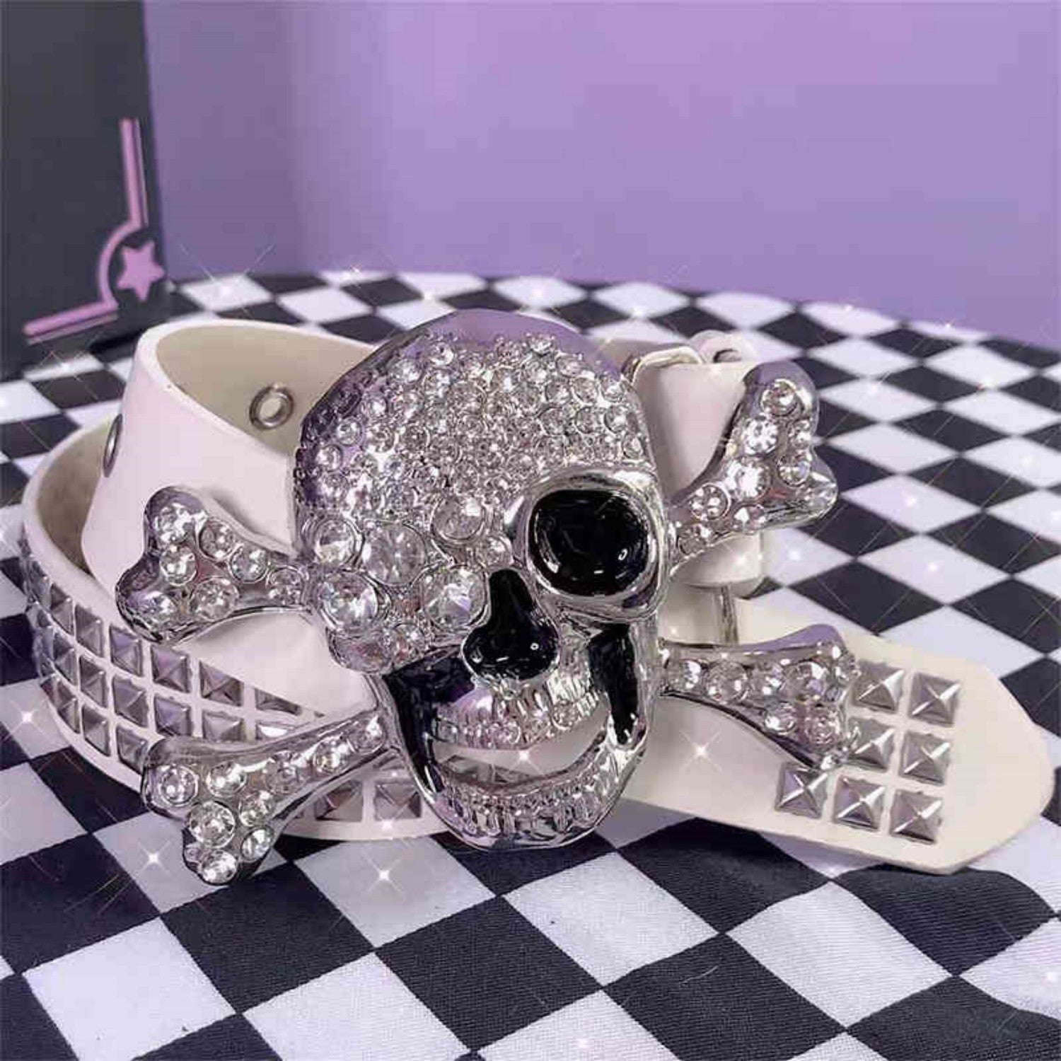 Ceinture taille basse style punk-rock
