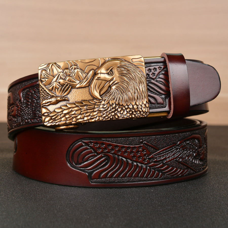Ceinture de mode masculine Ailes d'aigle en relief