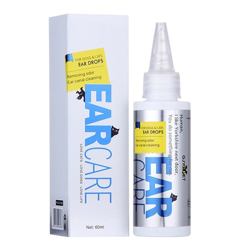 Nettoyage des Oreilles pour Animaux de Compagnie, Gouttes de Nettoyage des Oreilles 60 ml