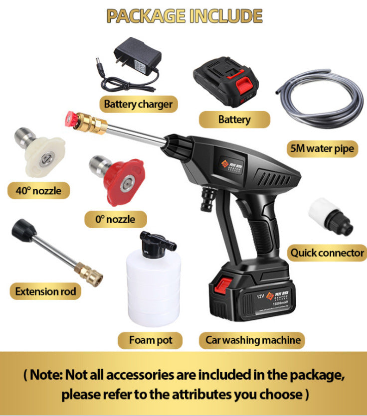 High-pressure Water Gun For Household Portable Wireless Car Washing Machine
