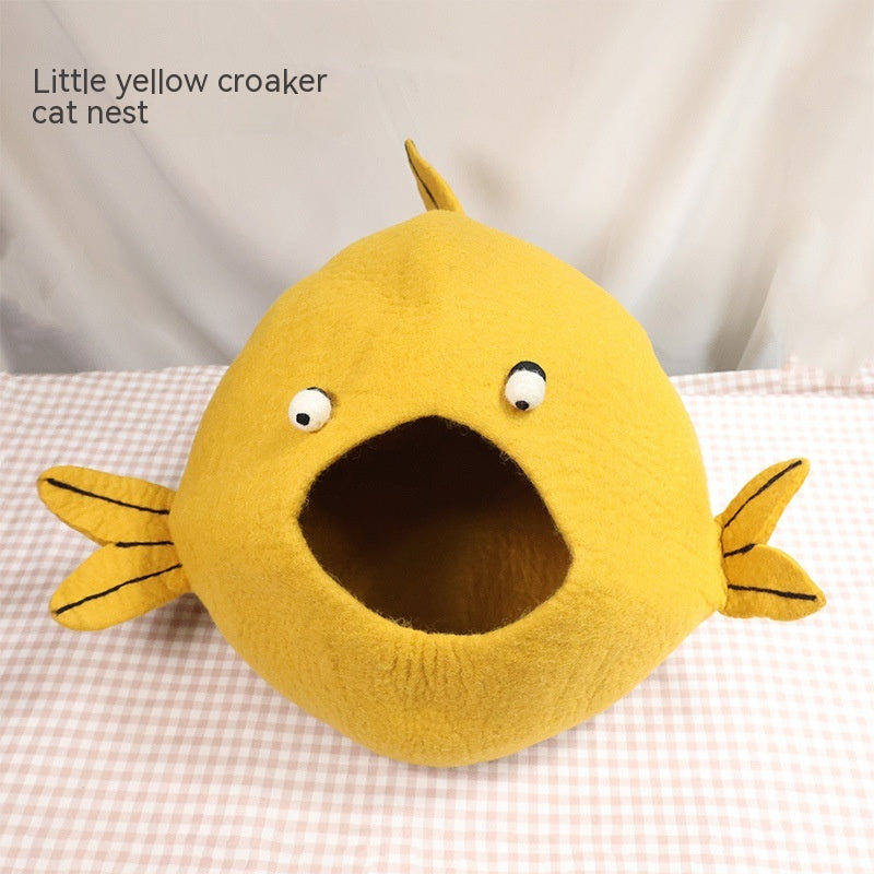 Felt Cat House Cat New Pet Wool Felt Pet Toy