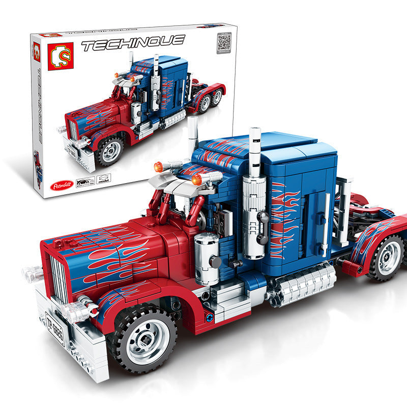 Technology Series Mechanical Truck Particle Assembly Building Blocks Boy Toy