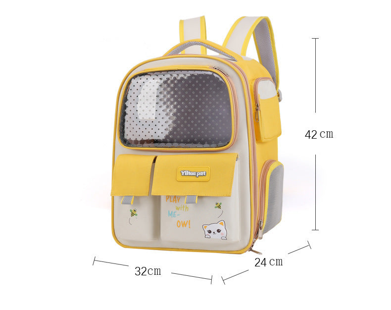 Sac de Transport Grand Format pour Chat Respirant et Tendance